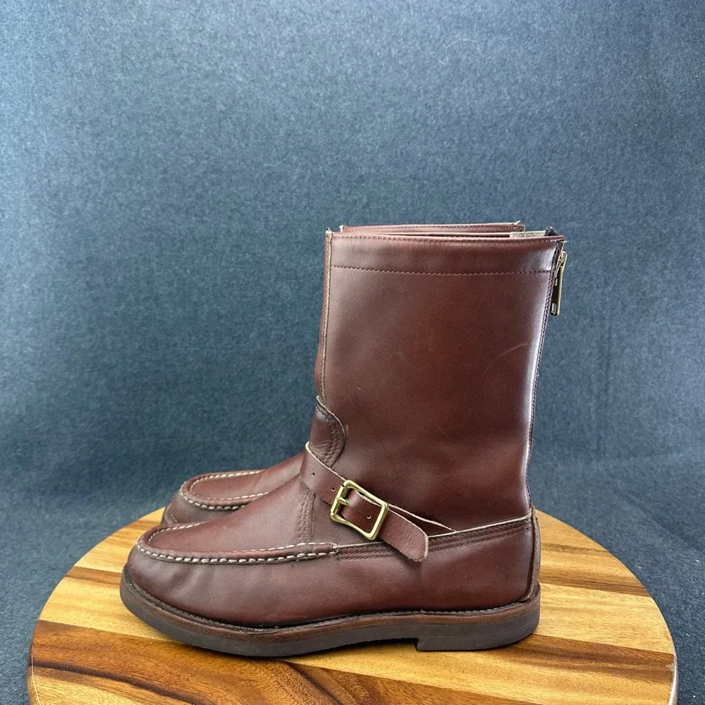 Russell Moccasin Men's Zephyr Brown Leather Hunting Boots 6798 Size 9D
